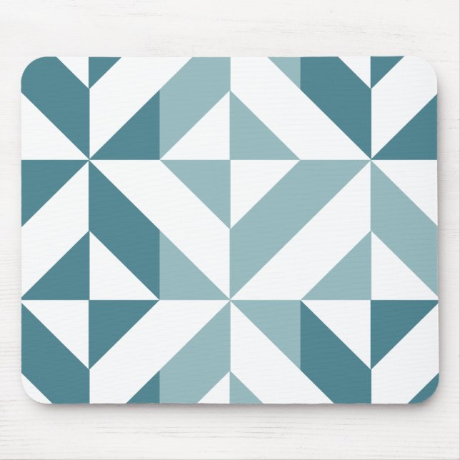 ZigZag, aquamarin-grün-zweiteilig, geometrisch Mousepad (Vorne)