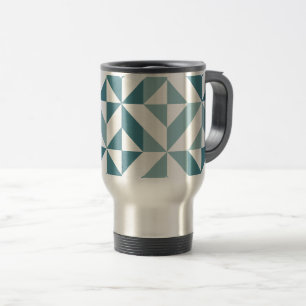 ZigZag, aquamarin-grün-zweiteilig, geometrisch Reisebecher