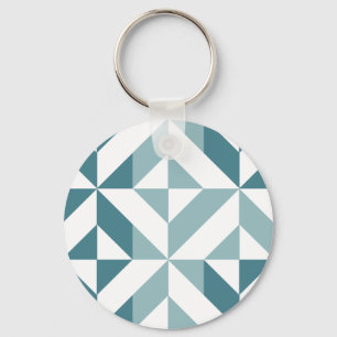 ZigZag, aquamarin-grün-zweiteilig, geometrisch Schlüsselanhänger