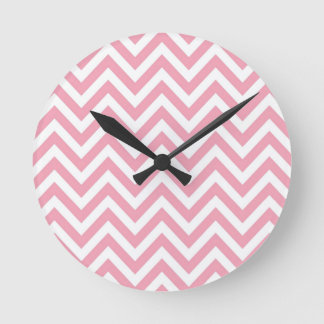 ZigZag Chevron pattern Hipster or Mod Styled Runde Wanduhr