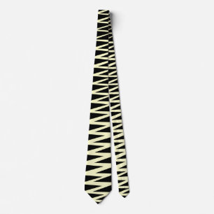 Zigzag - Creme auf Black Krawatte