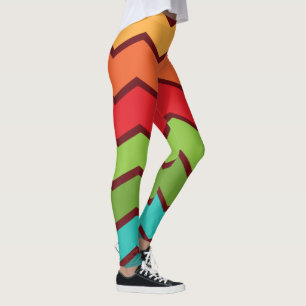 Zigzag der 1970er leggings