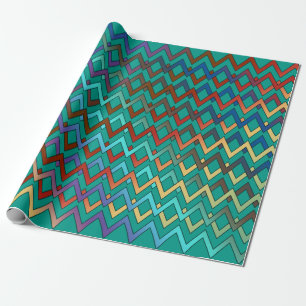 ZIGZAG Diamanten - gefärbt + Ihr Backgr. Ideen Geschenkpapier