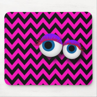 ZigZag eye Monster pad : pink Mousepad