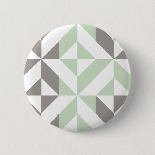 ZigZag-Geometrie der Seite Grün und Silber Button