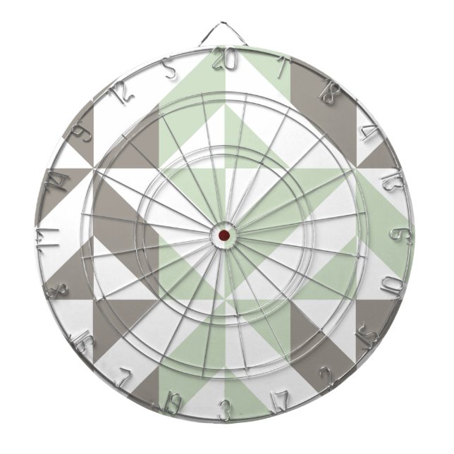 ZigZag-Geometrie der Seite Grün und Silber Dartscheibe (vorne)