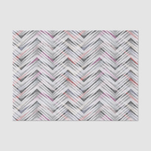 Zigzag, geometrisch, grau, lila, rosa, schwarz, St Seidenpapier