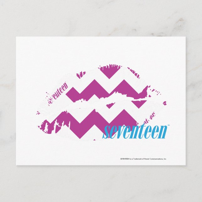 ZigZag Lila Postkarte (Vorderseite)