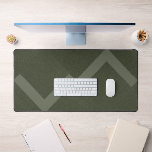 Zigzag Moss Green Desk Mat - Anpassbar Schreibtischunterlage