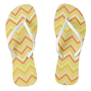 Zigzag Multi-Couleurs Boucles à tongs orange