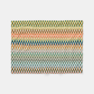 Zigzag Multicolor Muster Fleecedecke