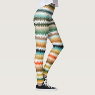 Zigzag Multicolor Muster  Leggings