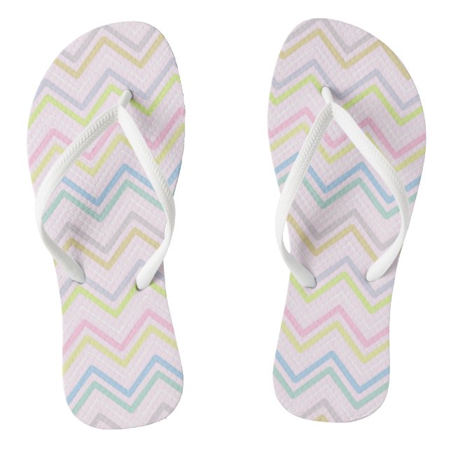 Zigzag MultiColors Pink Flip Flops (Fußbett)