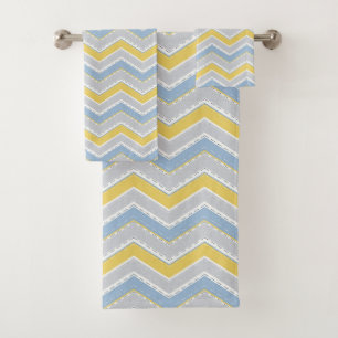 Zigzag-Muster Badhandtuch Set