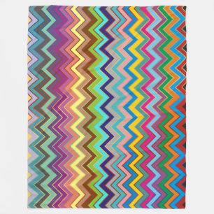 ZIGZAG Muster - Farbe + Ihre Ideen Fleecedecke