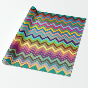 ZIGZAG Muster - Farbe + Ihre Ideen Geschenkpapier
