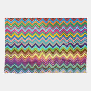ZIGZAG Muster - Farbe + Ihre Ideen Handtuch