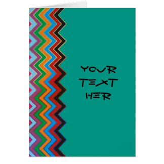 ZIGZAG Muster - Farbe + Text