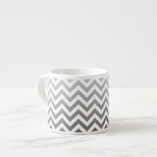ZIGZAG-Muster - graue Gradienten + Ihr Backgr. Espressotasse