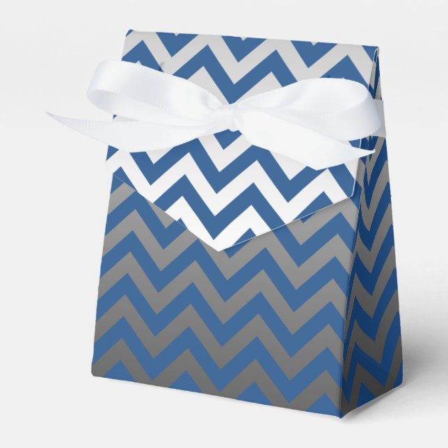 ZIGZAG-Muster - graue Gradienten + Ihr Backgr. Geschenkschachtel (Vorderseite)