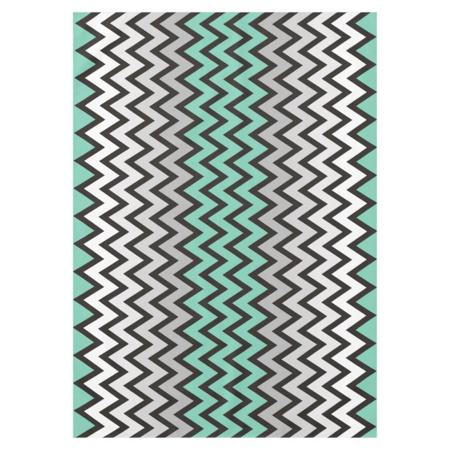 ZIGZAG-Muster - Schwarz-weiß grau + Ihre Idee Tischdecke (Vorderseite)