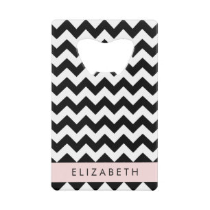 Zigzag noir et blanc, Motif Chevron, Votre nom