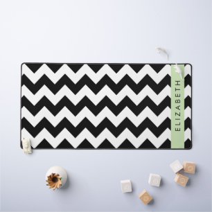 Zigzag noir et blanc, Motif Chevron, Votre nom