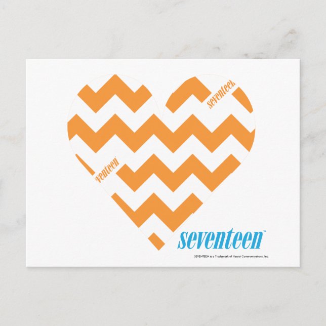 ZigZag Orange 2 Postkarte (Vorderseite)