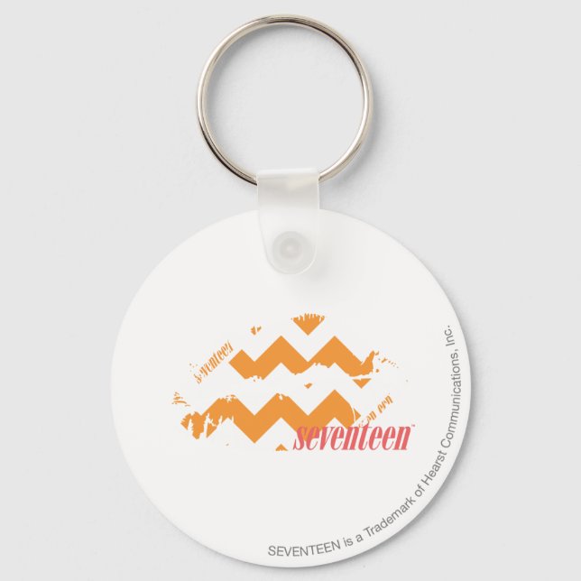 ZigZag Orange Schlüsselanhänger (Vorderseite)