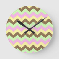 Zigzag Patroon (Groen, Rose, Gel en Bruin)