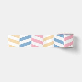 Zigzag pinkblau gelb pastellgelb minmal retro mode satinband