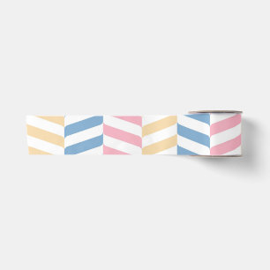 Zigzag pinkblau gelb pastellgelb minmal retro mode satinband