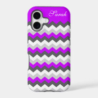 Zigzag pourpre de Chevron de monogramme -