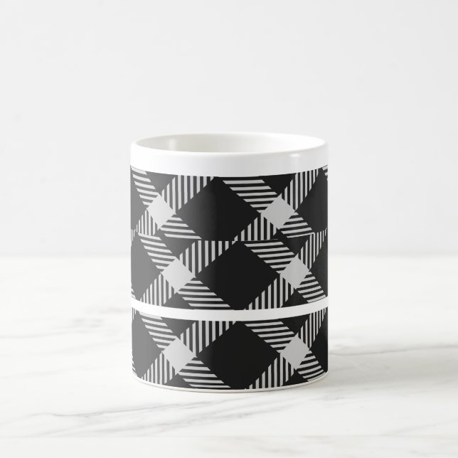Zigzag Retro Kaffeemaschine Tasse (Mittel)