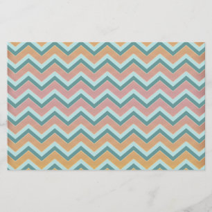 ZigZag weiche warme Farben Briefpapier