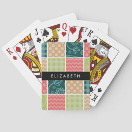 Zigzag, Zickzack, Gingham, Polka Dots, Ihr Name Spielkarten