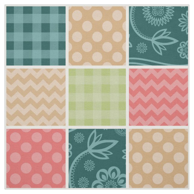 Zigzag, Zickzack, Gingham, Polka Dots, Patchwork Stoff (Muster)