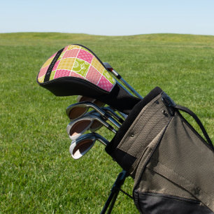 Zigzag, Zickzack, Polka Dots, Gingham, Ihr Name Golf Headcover