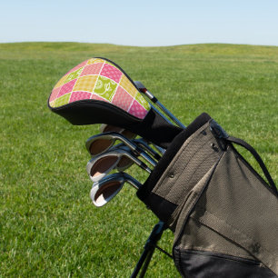 Zigzag, Zickzack, Polka Dots, Gingham, Patchwork Golf Headcover