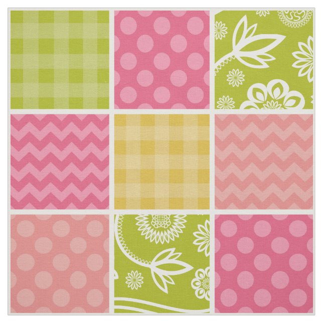 Zigzag, Zickzack, Polka Dots, Gingham, Patchwork Stoff (Muster)