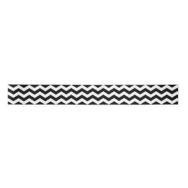 Zigzag Zickzack Schwarz/Weiß Satinband