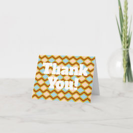 Zigzags und Diamonds Abstrakte Kunst Dankeskarte