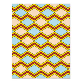 Zigzags und Diamonds Abstrakte Kunst Fotodruck