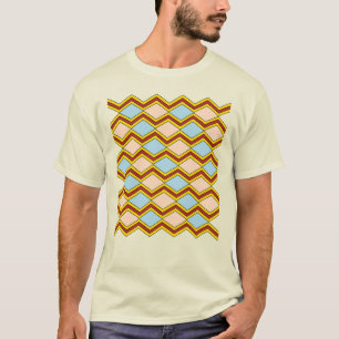 Zigzags und Diamonds Abstrakte Kunst T-Shirt