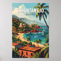 Zihuatanejo Mexico Reisen Kunst Vintag