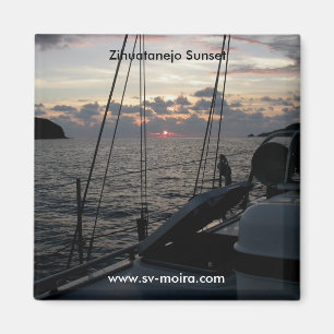 Zihuatanejo Sonnenuntergang von Moira im Anchorage Magnet