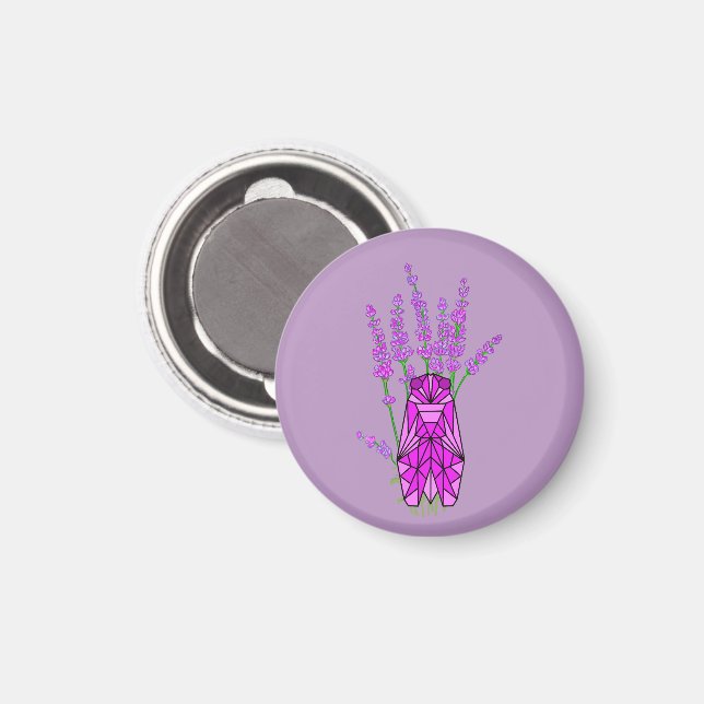 Zikade und Lavendel. Pprovence Magnet (Vorderseite/Rückseite)