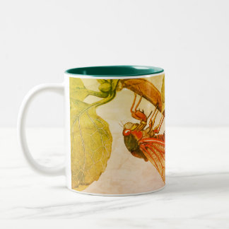 Zikaden-Magie Zweifarbige Tasse