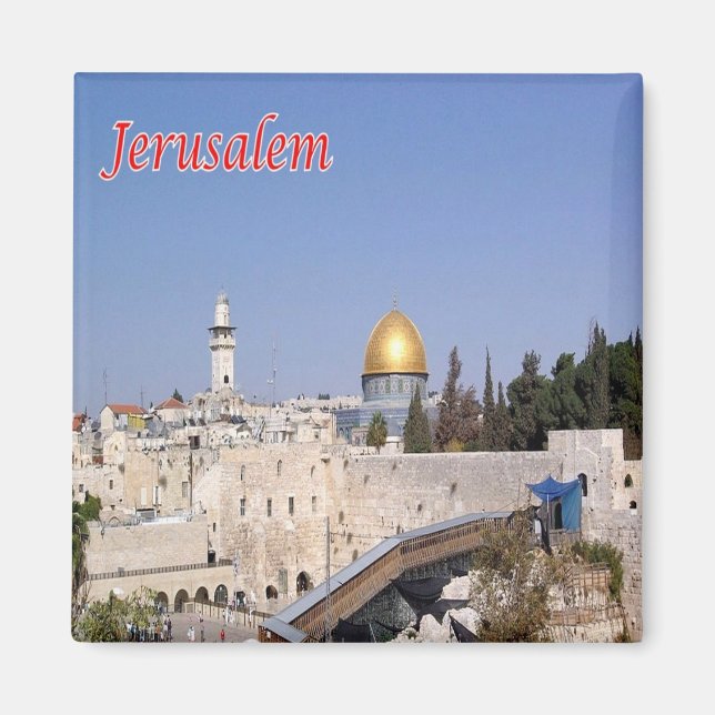 zIL012 WESTERN WOLL Jerusalem, Israel, Kühlschrank Magnet (Vorne)
