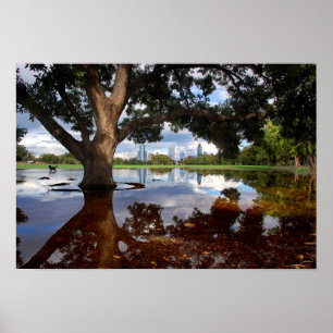 Zilker Park - Austin Texas Skyline 3 Poster